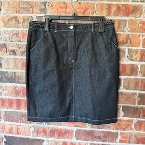 New York Clothing Company Dark Blue Denim Light Weight Skirt Women’s Size:10 NWT